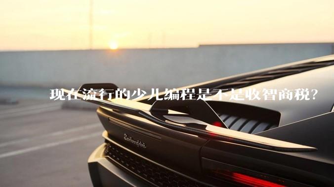 现在流行的少儿编程是不是收智商税？