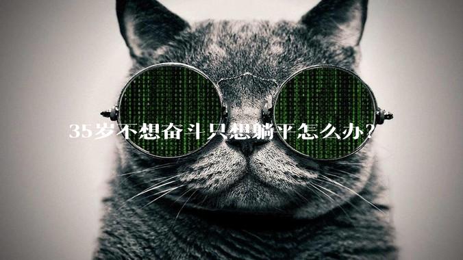 35岁不想奋斗只想躺平怎么办？