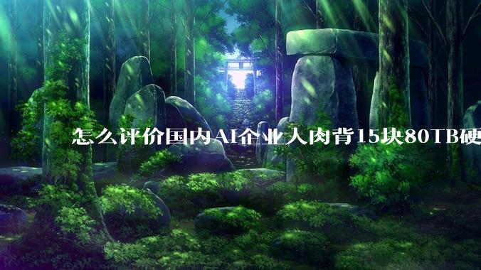 怎么评价国内AI企业人肉背15块80TB硬盘，飞去马来西亚用英伟达训练数据，以规避美国禁令?